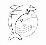 Dolphin Bottlenose Coloring Getdrawings sketch template