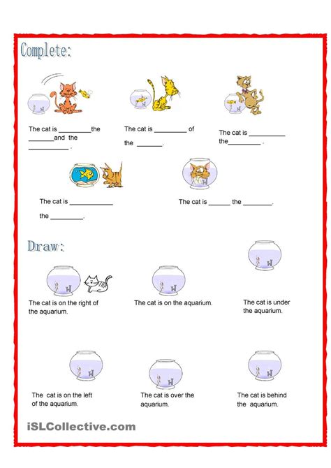 drawing preposition worksheets  kindergarten hrzus preposition