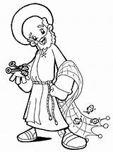 Coloring Peter Saint Paul Apostle Pages St Pedro San Clipart Para Saints Catholic Keys Coloringbook4kids Fisherman Cliparts Kids Drawing Clip sketch template