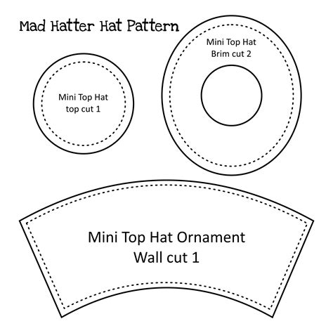 mad hatter hat template printable  printable templates