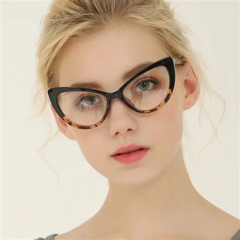 Ladies Cat Eye Glasses Frames For Women T Frame Designer Optical