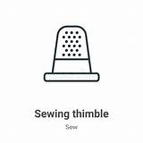 Thimble Isolated sketch template