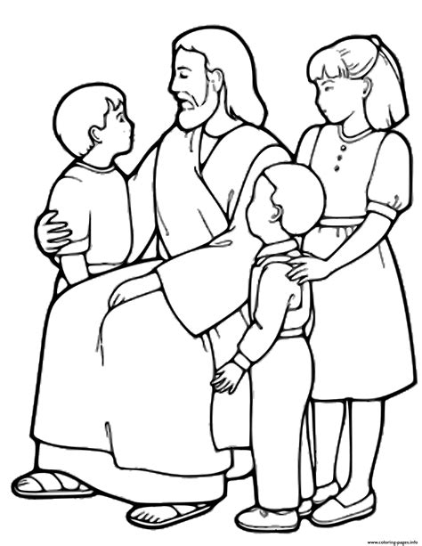 children  jesus coloring page printable