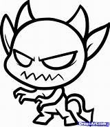 Kids Devil Drawings Draw Halloween Drawing Easy Simple Step Demon Coloring Pages Color Clipart Fantasy Library Popular So Getdrawings sketch template