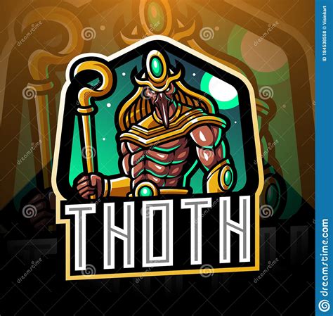 Egypt Thoth Banner Vector Illustration