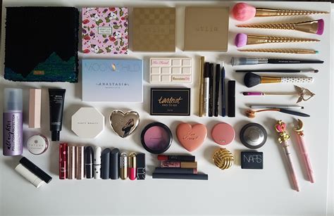 entire makeup collection makeupflatlays