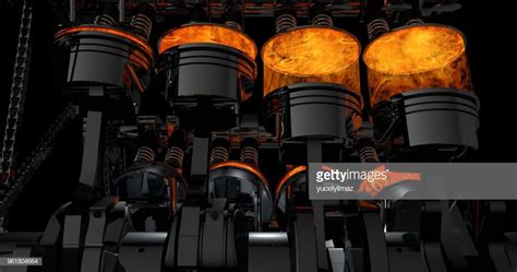 rendering   working  engine  explosions pistons