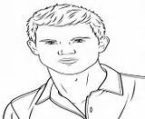 Coloring Pages Lautner Celebrity Taylor Printable Info Color sketch template