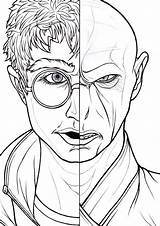 Harry Voldemort Ausmalen Ausmalbild Colorear Draco Wonder Coloringonly Lovegood Pt2 Rivalries sketch template