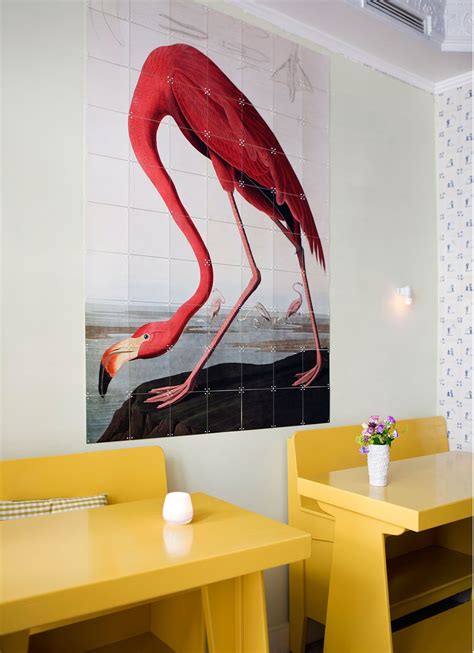 wanddecoratie flamingo    cm flamingo muurdecoratie museum