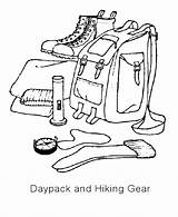 Hiking Gear Scout Coloring Pages Campcraft Camping Activity Sheets Pack Scouts Printable Boy Backpacking Backpack Hike Kits Activities Just Camp sketch template
