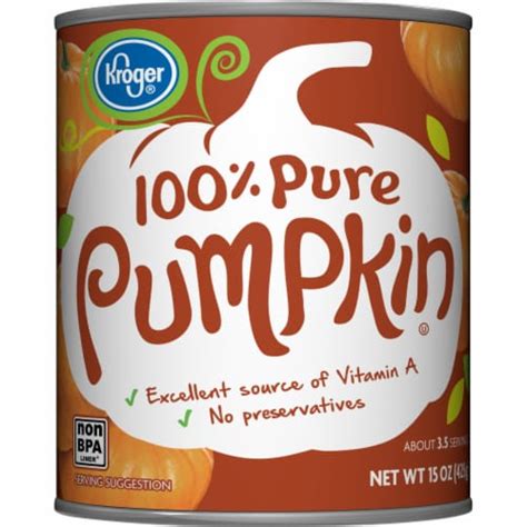 kroger® 100 pure canned pumpkin 15 oz king soopers