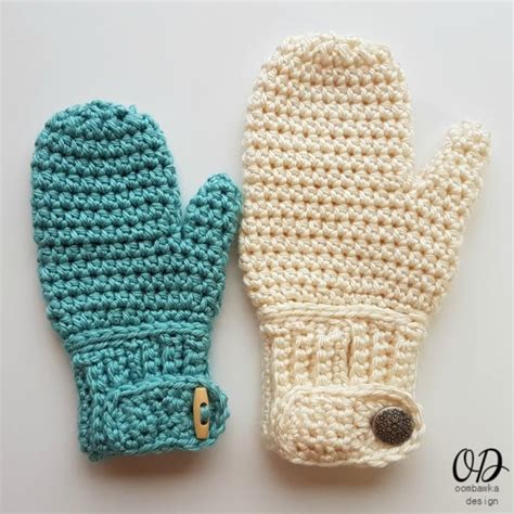 easy  mittens oombawka design crochet