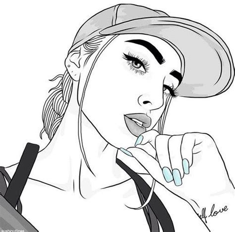 realistic aesthetic tumblr girl coloring pages coloring  drawing