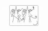 Coloring Cats Dancing Cat Pages sketch template