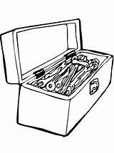 Toolbox Werkzeugkasten Malvorlage Ausmalbild Votes Gereedschap Stimmen Kleurplaat sketch template