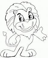 Coloring Lion Cute Cartoon Kids Pages Printable Popular Library Clipart Coloringhome Book sketch template