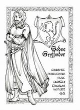 Potter Harry Pages Colouring Gryffindor Coloring Godric Hogwarts Style Color Ravenclaw Founders Printables Deviantart Sheets sketch template