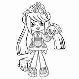 Coloring Pages Shoppies Shopkins Printable Print Sara Sushi Size sketch template