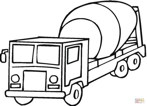 cement mixer coloring page  printable coloring pages