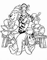 Coloring Pages Tigger Pooh Friends Eeyore Comments sketch template
