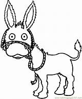 Donkey Coloring Library sketch template