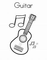 Guitarra Pintar Musicales Instrumentos sketch template