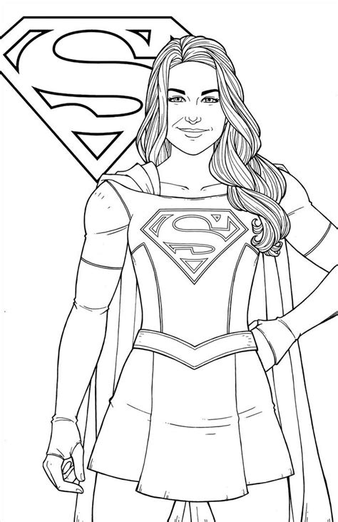 supergirl coloring pages  coloringfoldercom superhjaelte