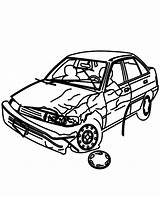 Coloring Cars Crashed Pages Car Crash Drawing Template Kids Netart Bernstein Print Getdrawings sketch template