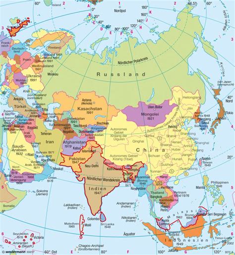 aie  faits sur politische karte europa asien politische asien