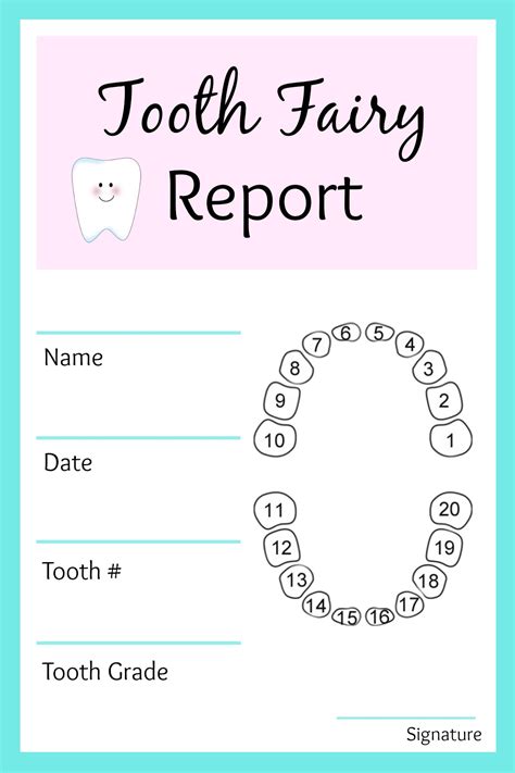 tooth fairy notes printable  printable world holiday