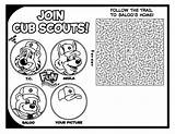 Cub Scout Coloring Scouts Pages Printable Maze Activity Tiger Wolf Activities Boy Color Puzzle Printables Scouting Join Games Clip English sketch template