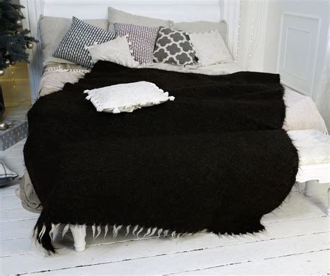 weighted blankets black blanket wool blanket queen etsy black blanket blanket black