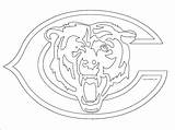 Coloring Pages Nfl Bears Chicago Printable Logo Sheets Football Bear Stencil Coloringfolder sketch template