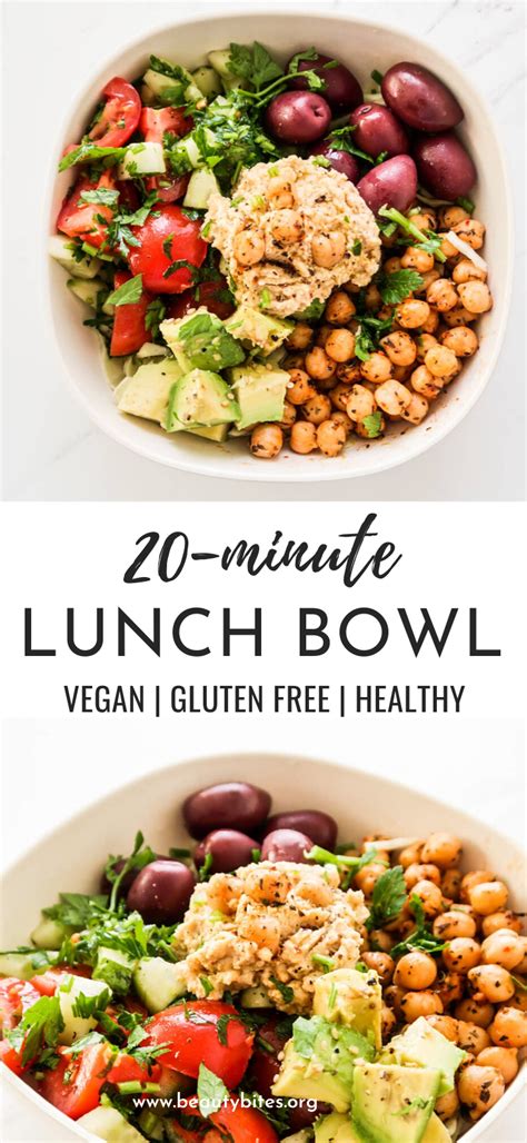 spicy mediterranean lunch bowl recipe meal prep option beauty bites