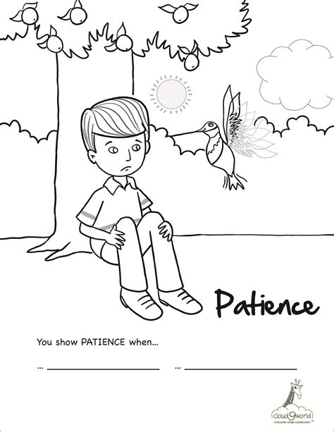 patience coloring page coloring home