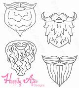 Beard sketch template