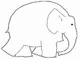 Elmer Elephant Elefante Visita sketch template
