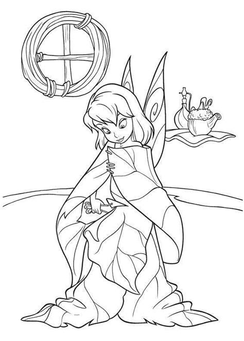 disney cartoon fairy tinker bell coloring pages  kids