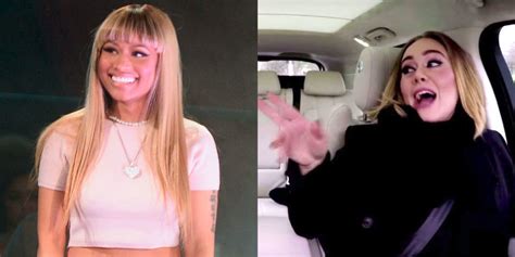 nicki minaj on adele s carpool karaoke celebrity reactions to adele s carpool karaoke