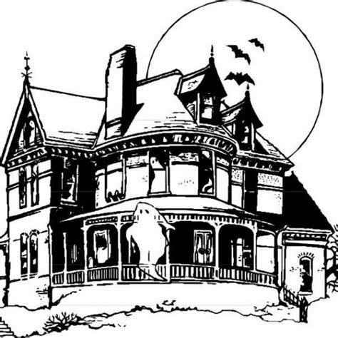 adults haunted house coloring pages  printable coloring pages