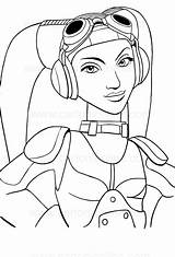 Rebels Hera Syndulla sketch template