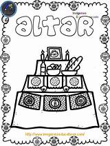 Muertos Altar Ofrenda Ofrendas Día Altares Imageneseducativas sketch template