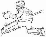 Hockey Coloring Pages Goalie Kids Printable Player Logo Nhl Sports Color Goalies Print Drawing Boston Bruins Team Sheets Clipart Blackhawks sketch template