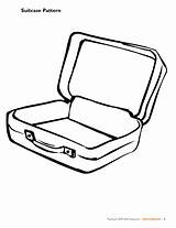 Suitcase Coloringhome sketch template