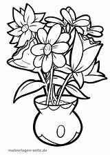 Pflanzen Malvorlage Blumenstrauss Kleurplaat Bos Kleurplaten sketch template