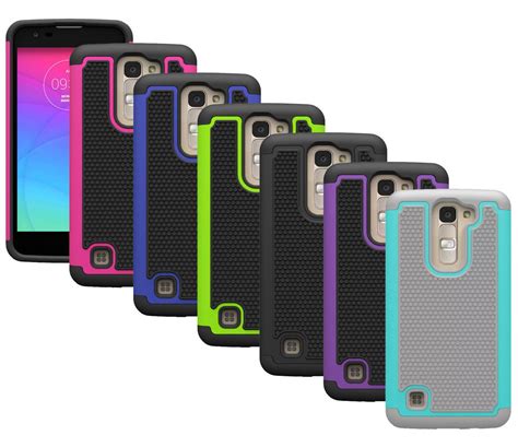 For Lg K7 Lg Tribute 5 Case Hybrid Armor Dual Layer Shockproof Phone
