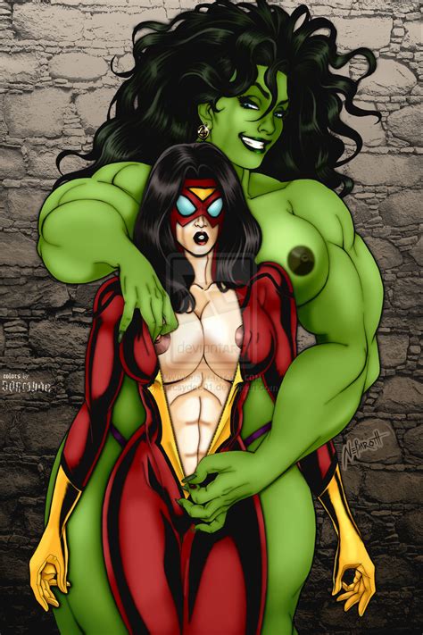she hulk undresses spider woman avengers lesbian porn superheroes pictures pictures sorted
