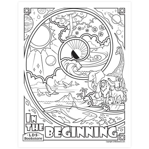 creation coloring page printable