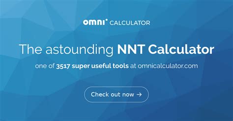 nnt calculator number needed  treat